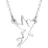 Accessories * | Disney Special Style Tinkerbell Sterling Ladies Necklace Silver