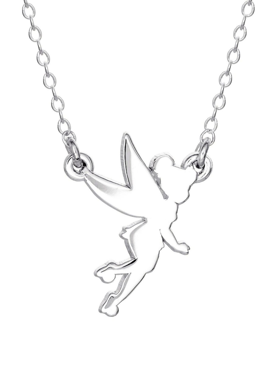 Accessories * | Disney Special Style Tinkerbell Sterling Ladies Necklace Silver