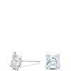 Accessories * | Simply Silver Limited Edition Sterling Silver 7Mm Square Cubic Zirconia Stud Earrings One Colour