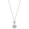 Accessories * | The Love Collection Opening Sales Pave Heart Necklace Silver