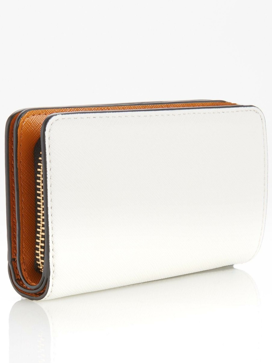 Accessories * | Marc Jacobs Best Choice The Snapshot Compact Wallet Black/White