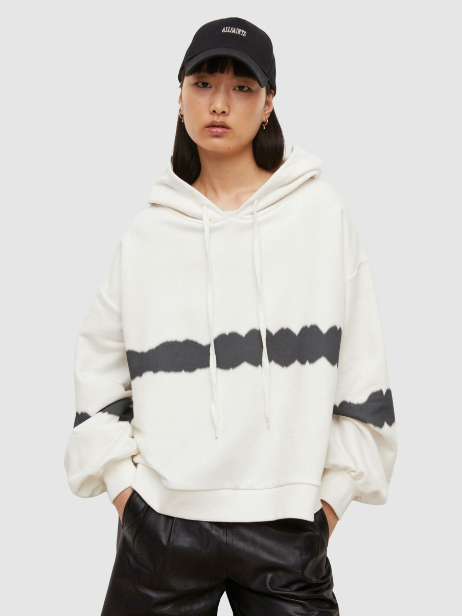 Clothing * | Allsaints Cheaper Rihan Tie Dye Stripe Hoody