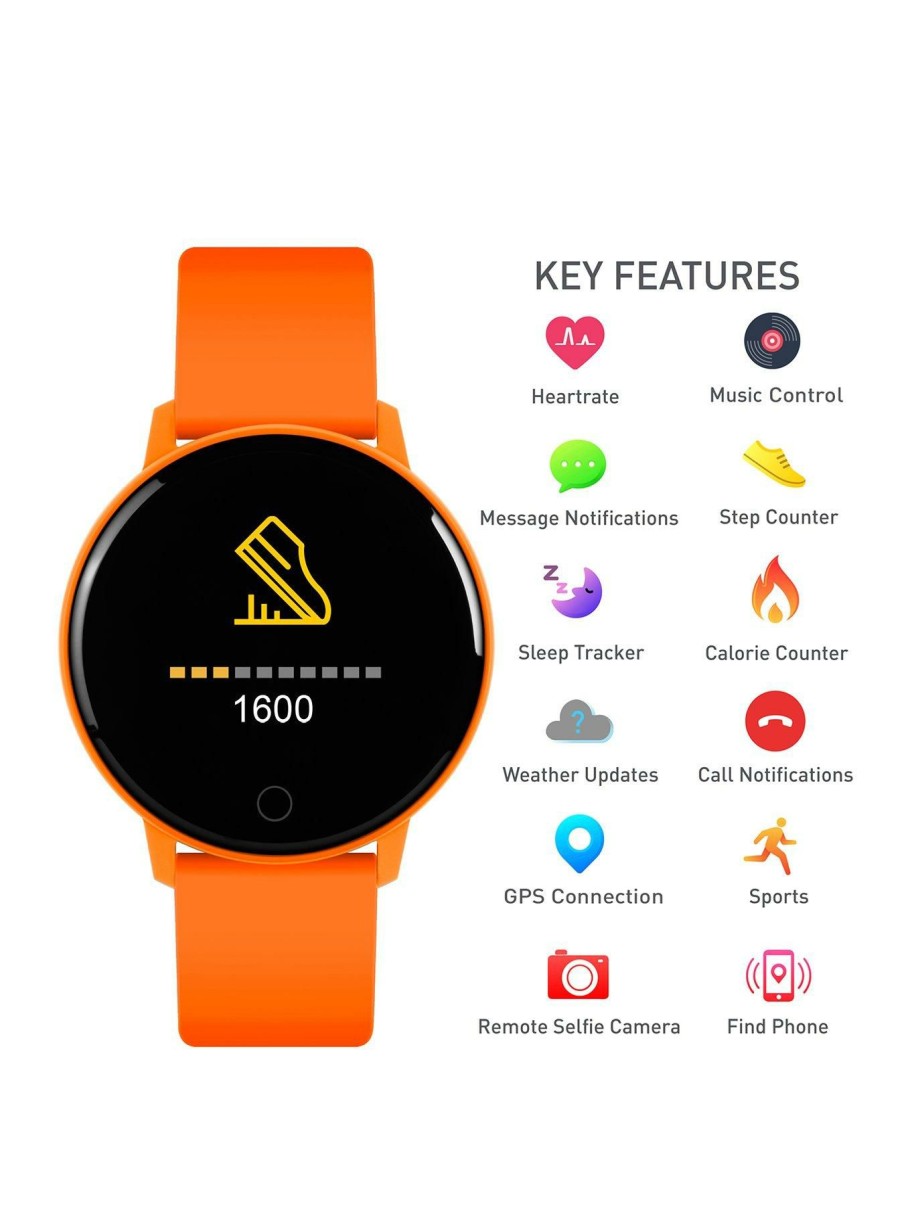 Accessories * | Reflex Active Exquisite Gifts Series 9 Smart Watch With Colour Touch Screen And Up To 7 Day Battery Life Orange