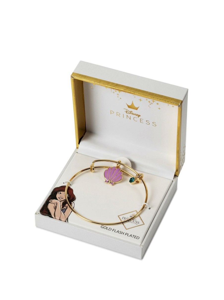 Accessories * | Disney Unique Princess The Little Mermaid Coloured Shell Charm Bracelet Gold