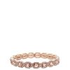 Accessories * | Jon Richard Official Plated Crystal Stretch Bracelet Rose Gold