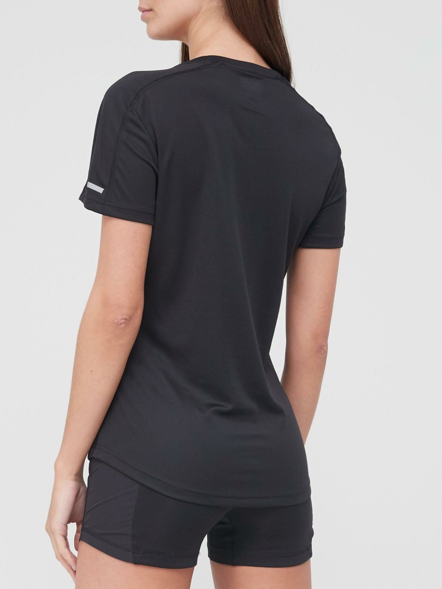 Clothing * | Adidas Discount Aktiv Response Running Womens T-Shirt Black