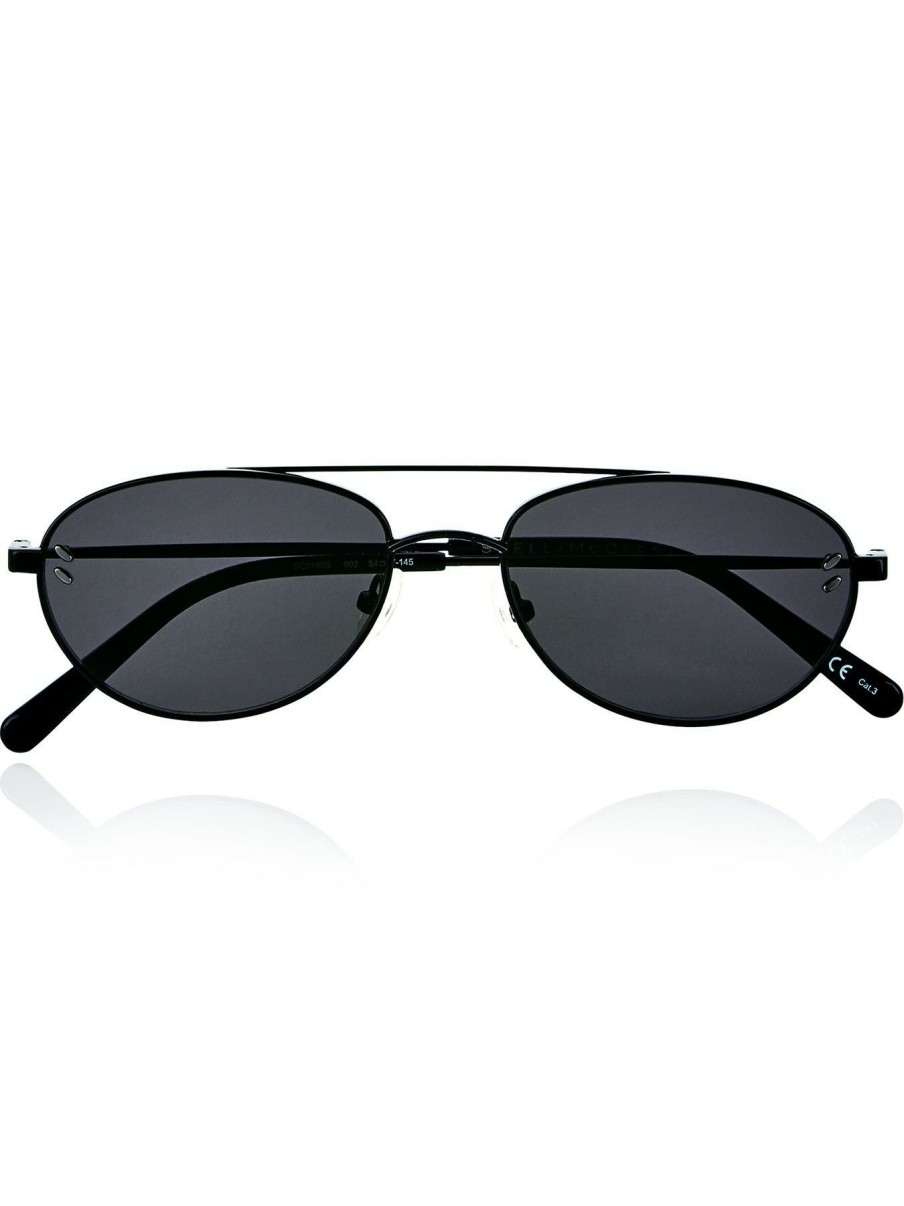 Accessories * | Stella Mccartney Best Choice Micro Double Bridge Sunglasses Black