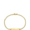 Accessories * | Love Gold Cheaper 9Ct Gold Flat Chain Id Bar Bracelet One Colour