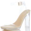 Shoes * | Quiz Official Clear Thin Heeled Sandal