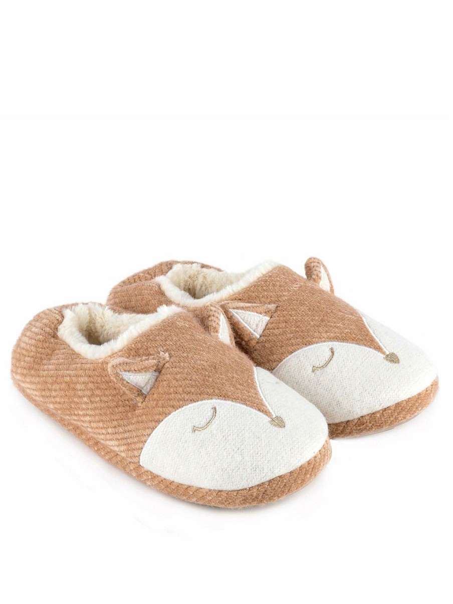 Clothing * | Totes Discounts Novelty Slippers Fox