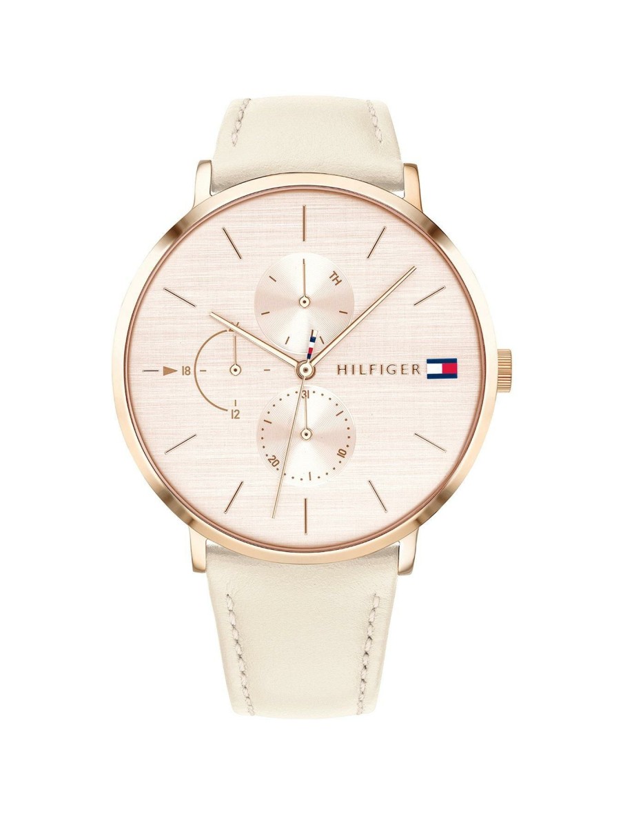 Accessories * | Tommy Hilfiger Special Style Ladies Leather Watch Pink