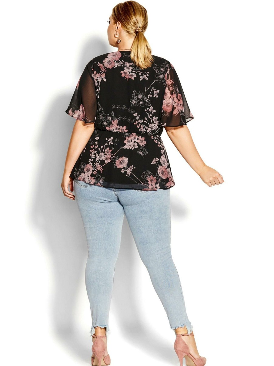 Clothing * | City Chic Unique Blossom Love Top