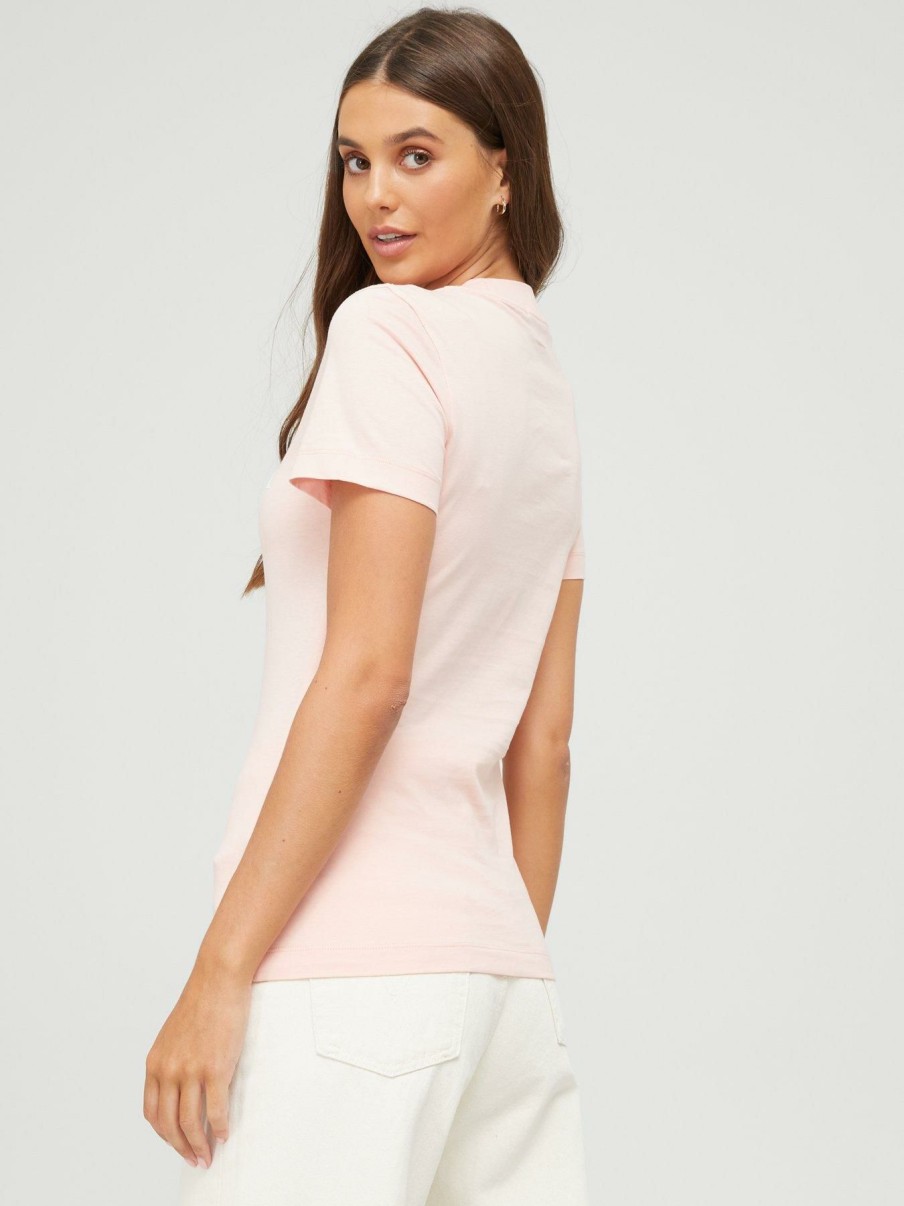 Clothing * | Calvin Klein Jeans Unique Ck Institutional Tee Pink