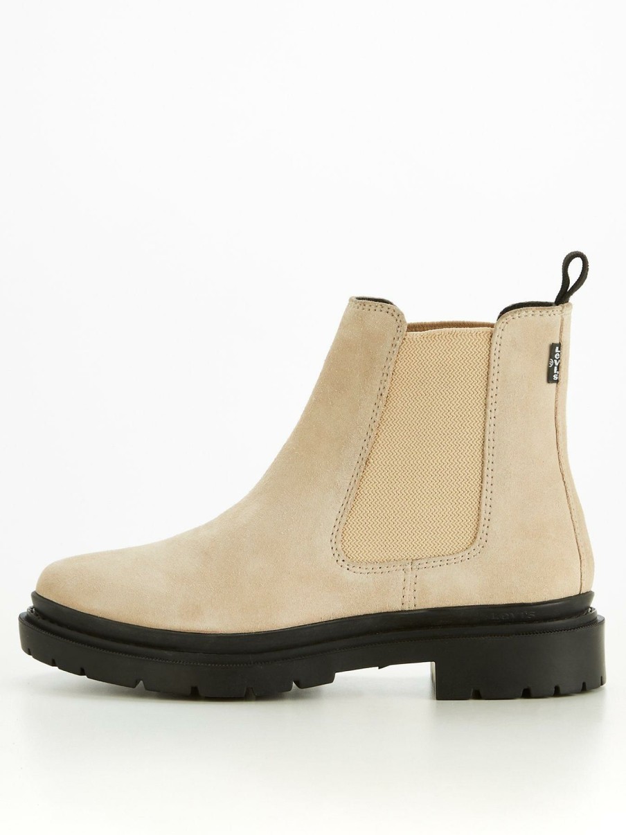 Shoes * | Levi'S Original Trooper Suede Chelsea Boot Beige