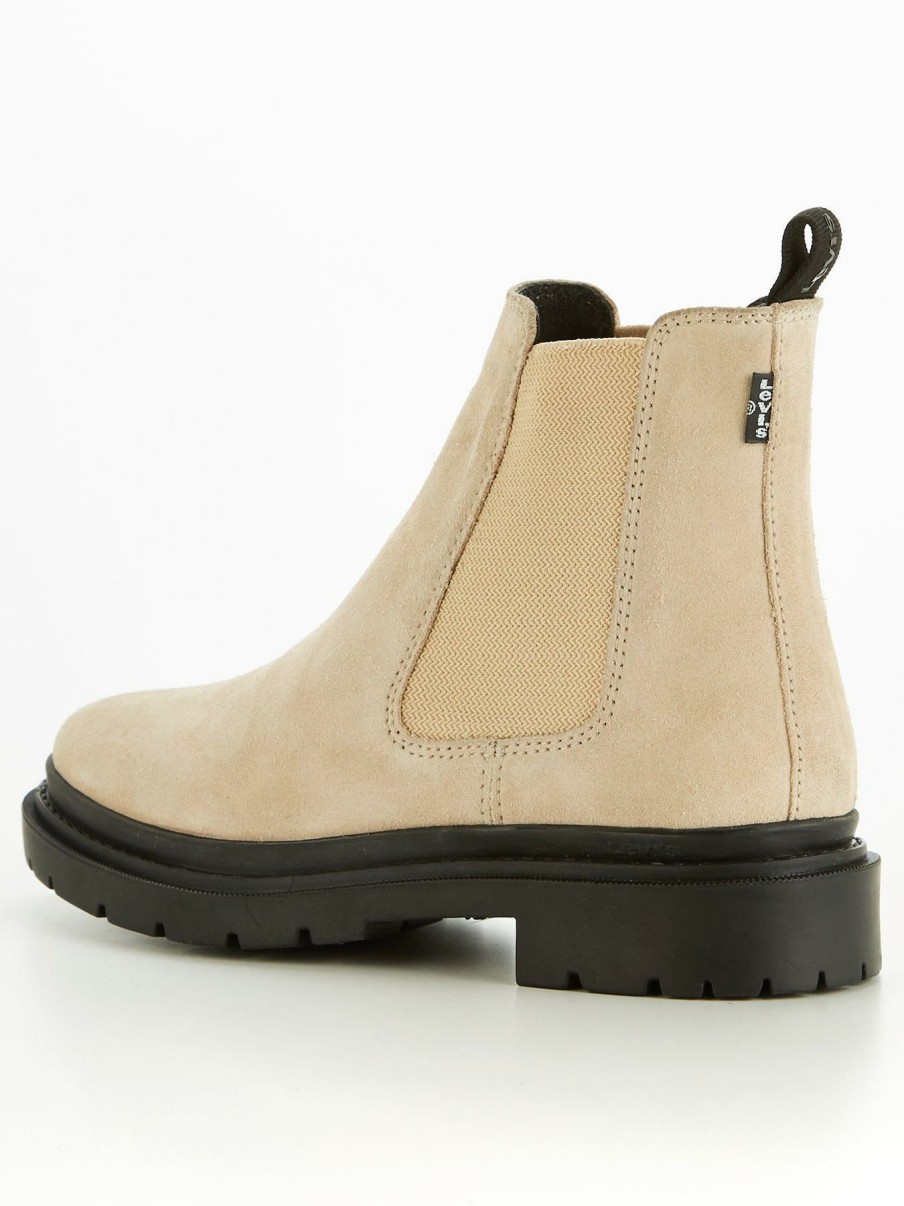 Shoes * | Levi'S Original Trooper Suede Chelsea Boot Beige