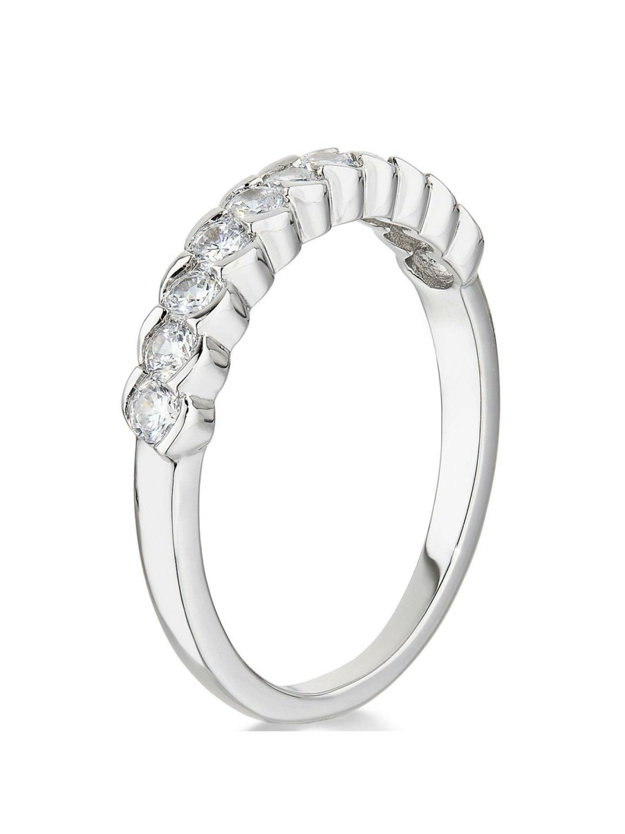 Accessories * | Love Diamond Online 9Ct White Gold 0.50Ct Diamond Eternity Ring