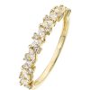 Accessories * | Love Gold Fashionable 9Ct Yellow Gold White Cubic Zirconia Half Eternity Ring