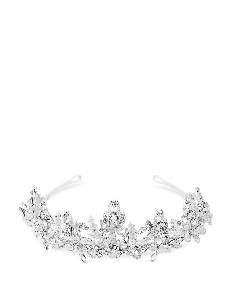 Accessories * | Jon Richard Best Choice Sophia Bead And Crystal Statement Tiara Silver