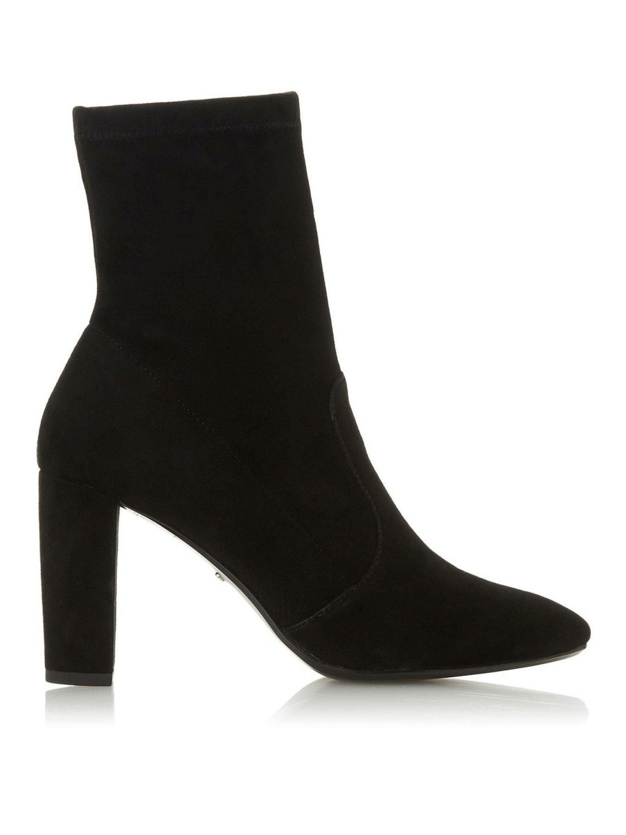 Shoes * | Dune London Discount Store Optical Stretch Sock Boot Black