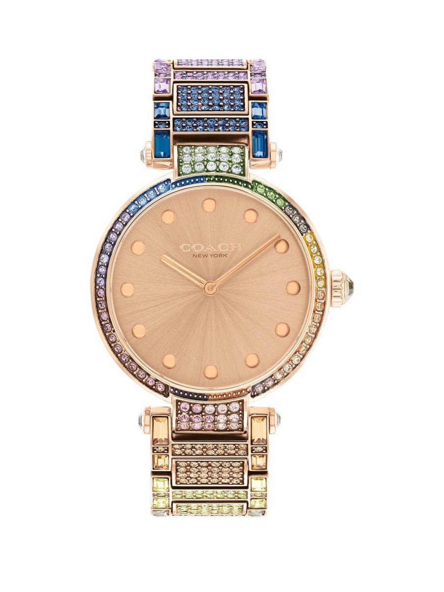 Accessories * | Coach Discount Ladies Cary Crystal Watch