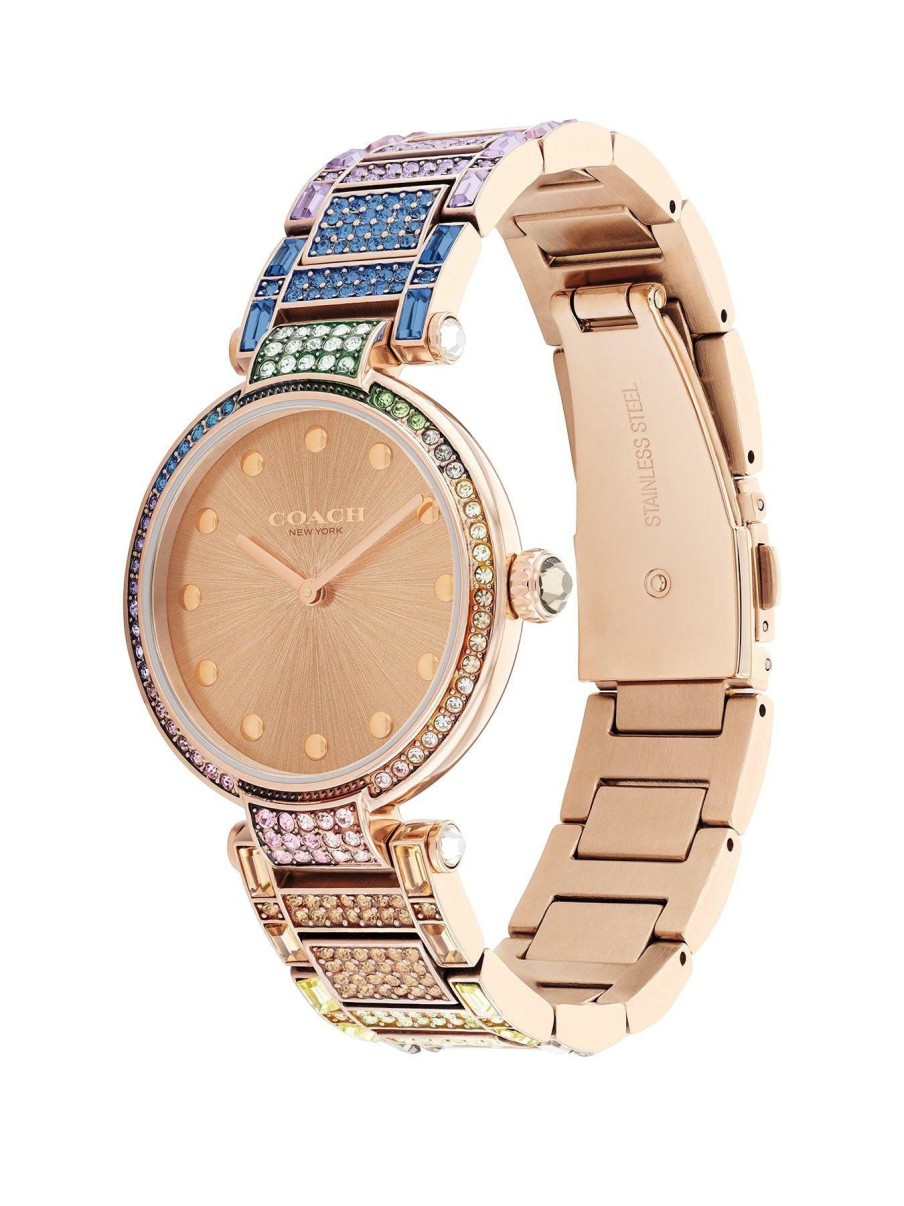 Accessories * | Coach Discount Ladies Cary Crystal Watch