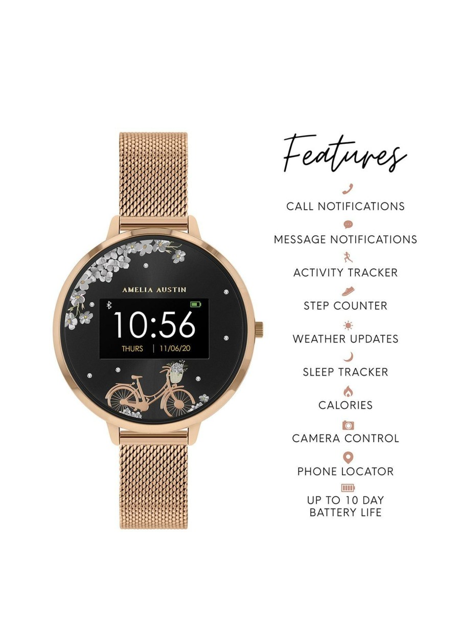 Accessories * | Amelia Austin Official Series 3 Smart Watch Rose Gold