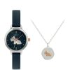 Accessories * | Radley Unique Ladies Watch & Necklace Gift Set Navy