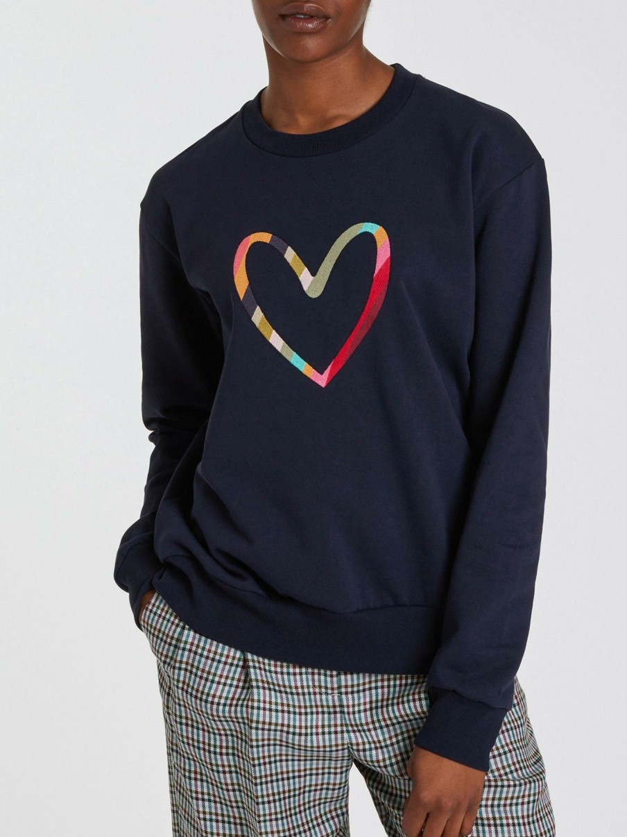 Clothing * | Ps Paul Smith Discounts Swirl Heart Print Sweatshirt