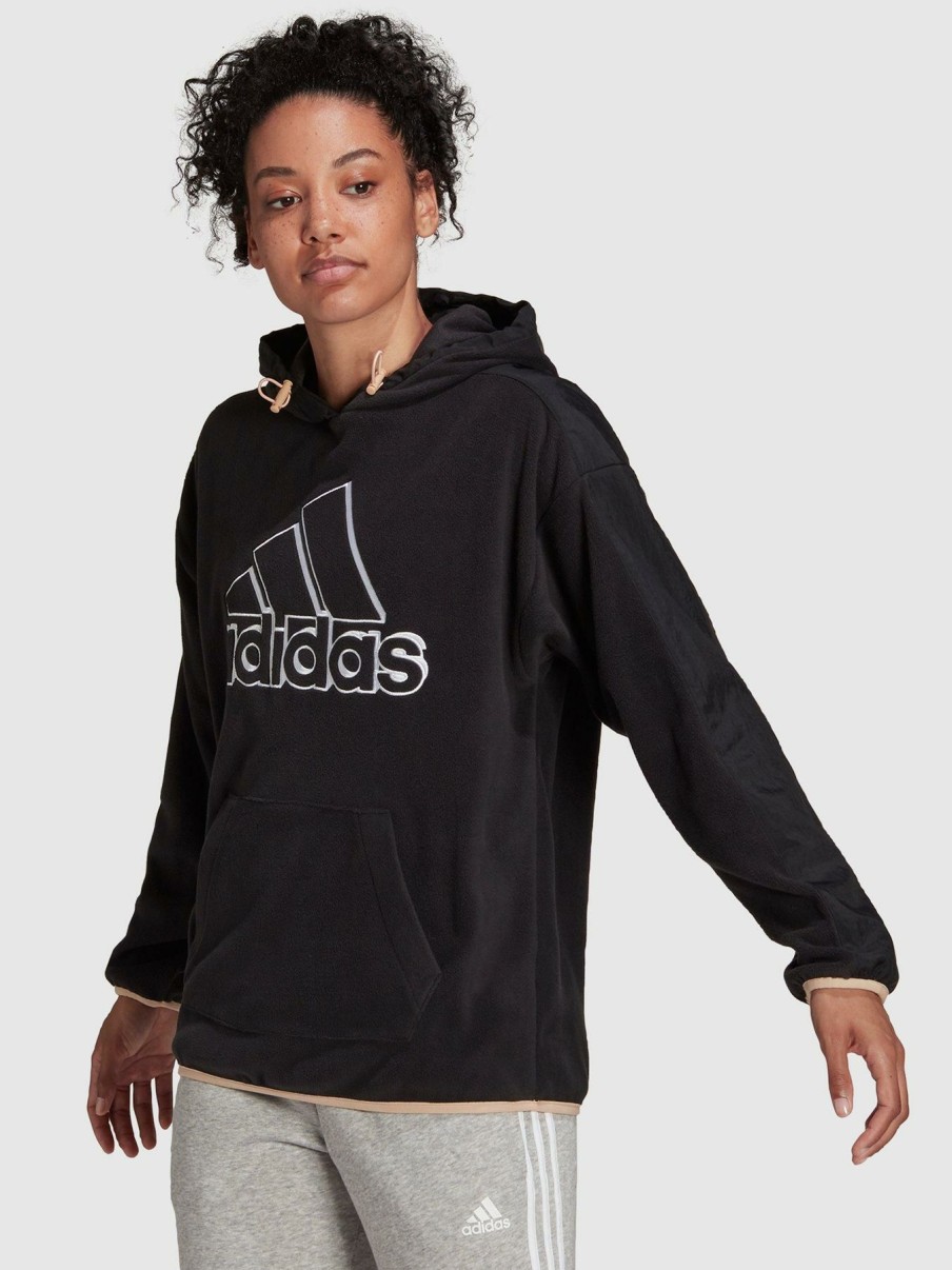 Clothing * | Adidas Limited Edition Brand Love Polarfleece Hoodie Black