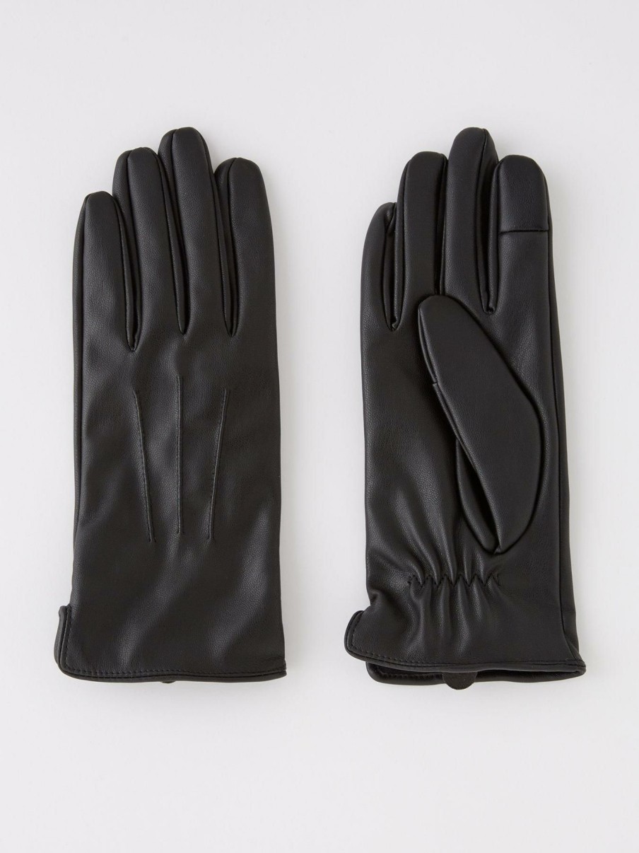 Accessories * | Pieces Best Choice Cellie Smart Gloves Black