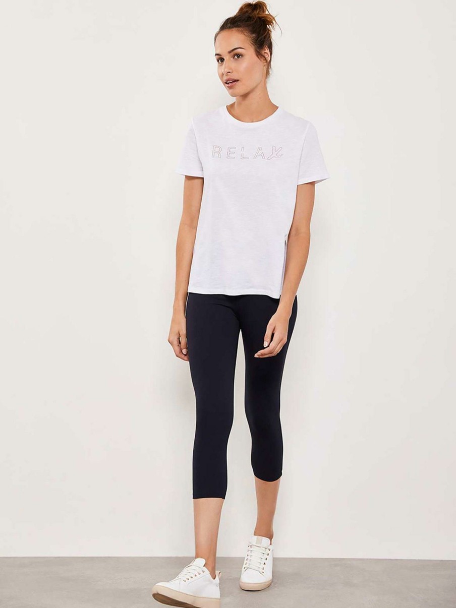 Clothing * | Mint Velvet Discount Sale Navy Cropped Legging