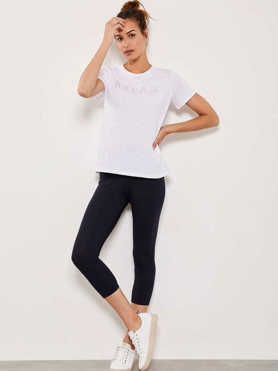 Clothing * | Mint Velvet Discount Sale Navy Cropped Legging