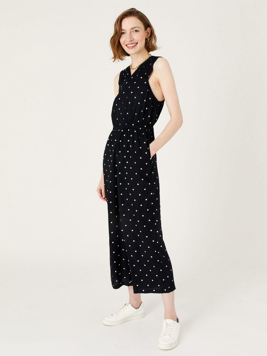 Clothing * | Accessorize Special Style Acessorize Spot Halter Jumpsuit