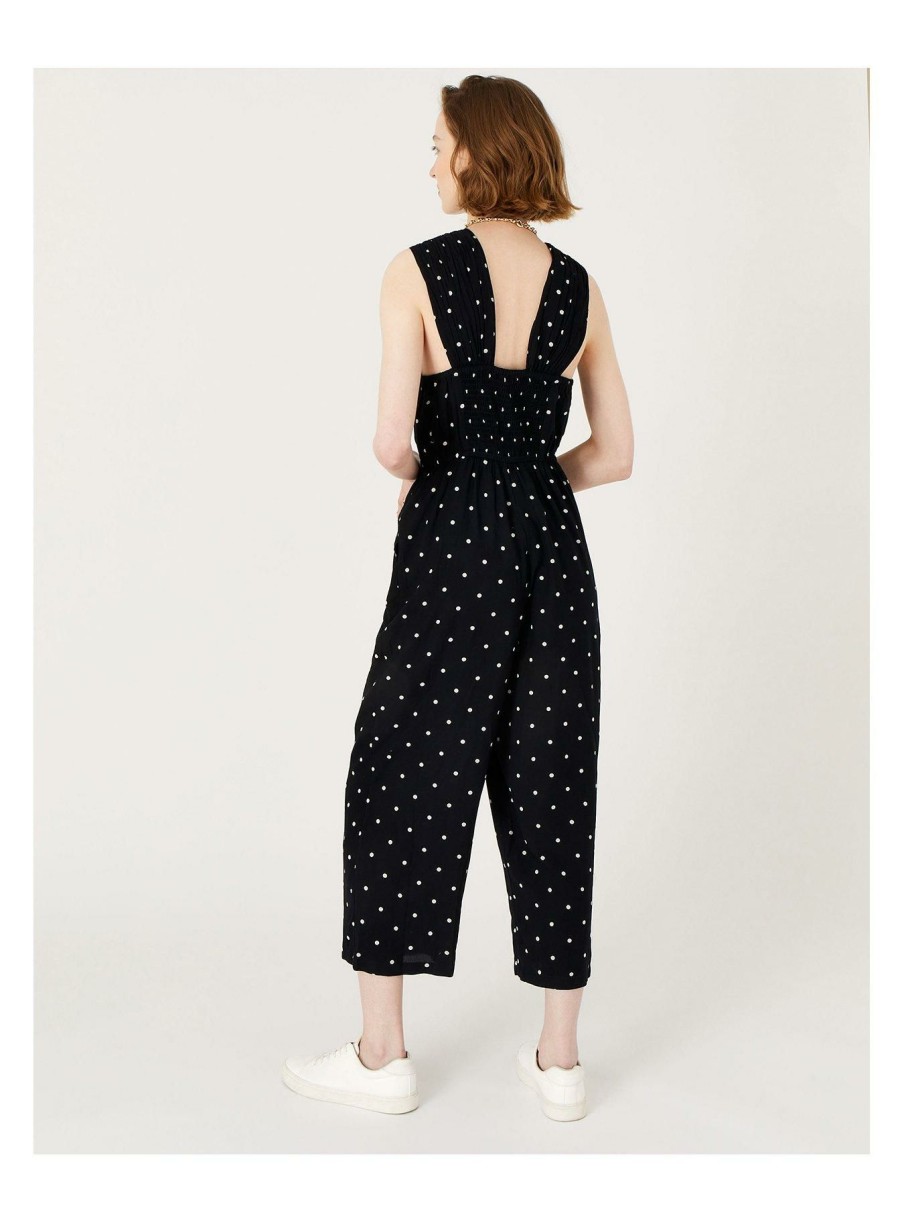 Clothing * | Accessorize Special Style Acessorize Spot Halter Jumpsuit