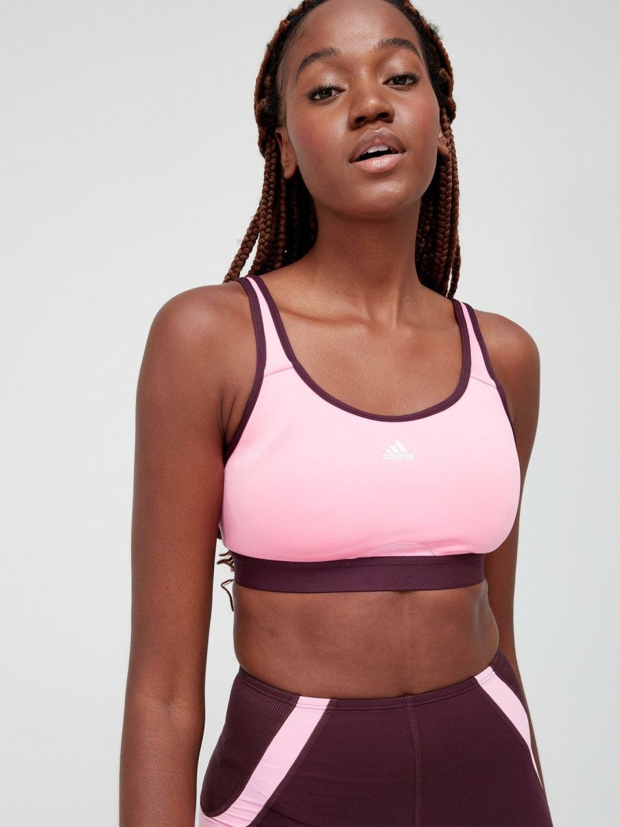 Clothing * | Adidas Best Choice Tlrd Move High Support Bra Pink/Black