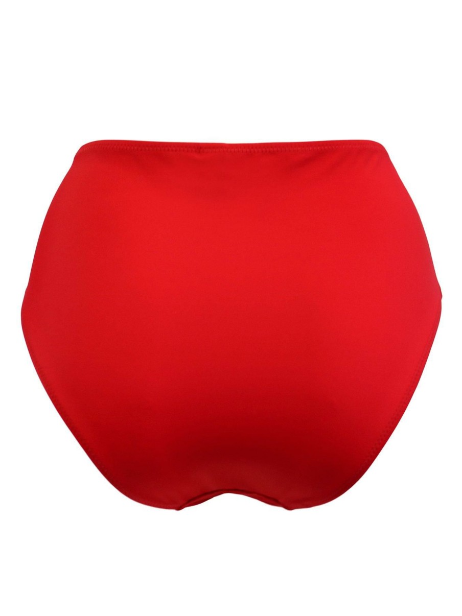 Clothing * | Pour Moi Discount Space High Leg High Waist Control Brief Red