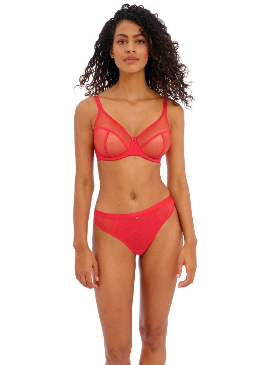 Clothing * | Limited Edition Freya Uw High Apex Plunge Bra Chilli Red