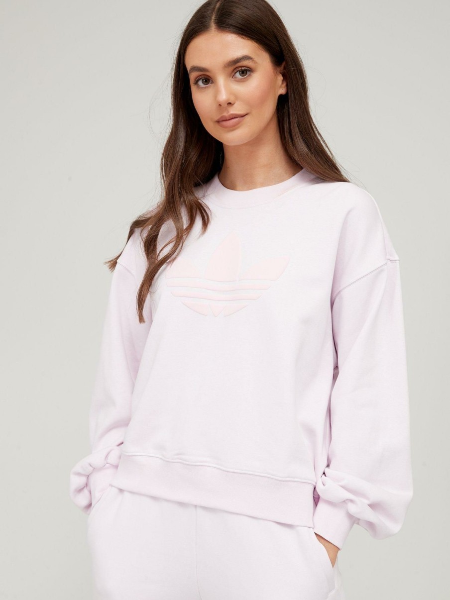 Clothing * | Adidas Originals Limited Edition 80S Aerobic Crew Sweat Top Pink