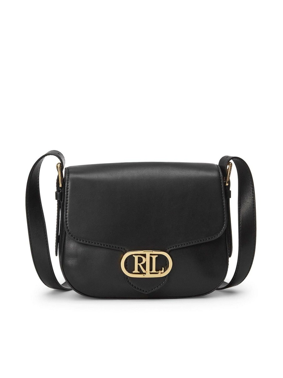 Accessories * | Lauren By Ralph Lauren Discounts Addie 24 Medium Crossbody Bag Black