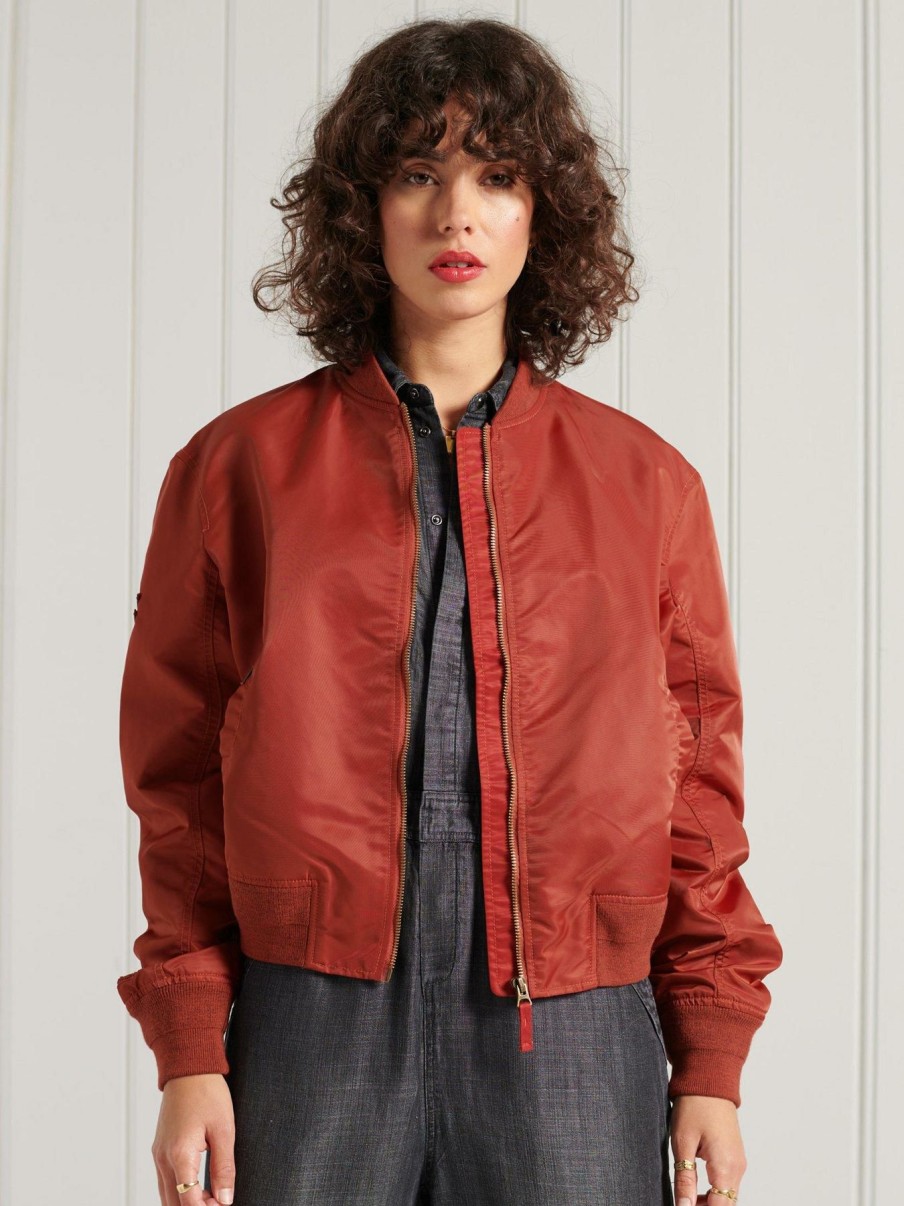 Clothing * | Superdry Discount Sale Ma1 Bomber Jacket Red