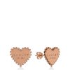 Accessories * | Radley Discounts Rose Gold Plated Sterling Silver Heart Stud Ladies Earrings One Colour