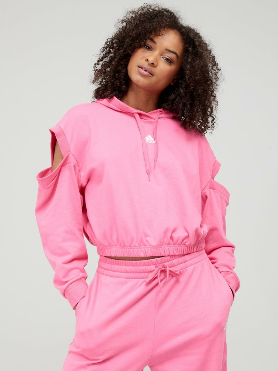 Clothing * | Adidas Fashionable Hyperglam Hoodie Sweat Top Pink