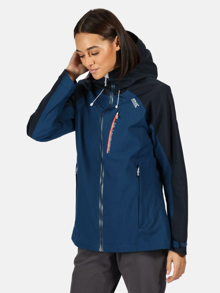 Clothing * | Regatta Discount Birchdale Waterproof Shell Jacket Blue/Navy