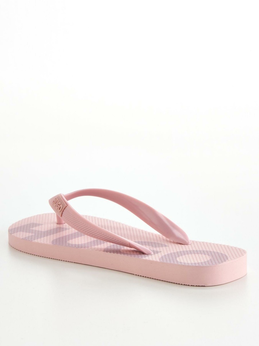 Shoes * | Hugo Best Choice Onfire Logo Thong Flip Flop Pink