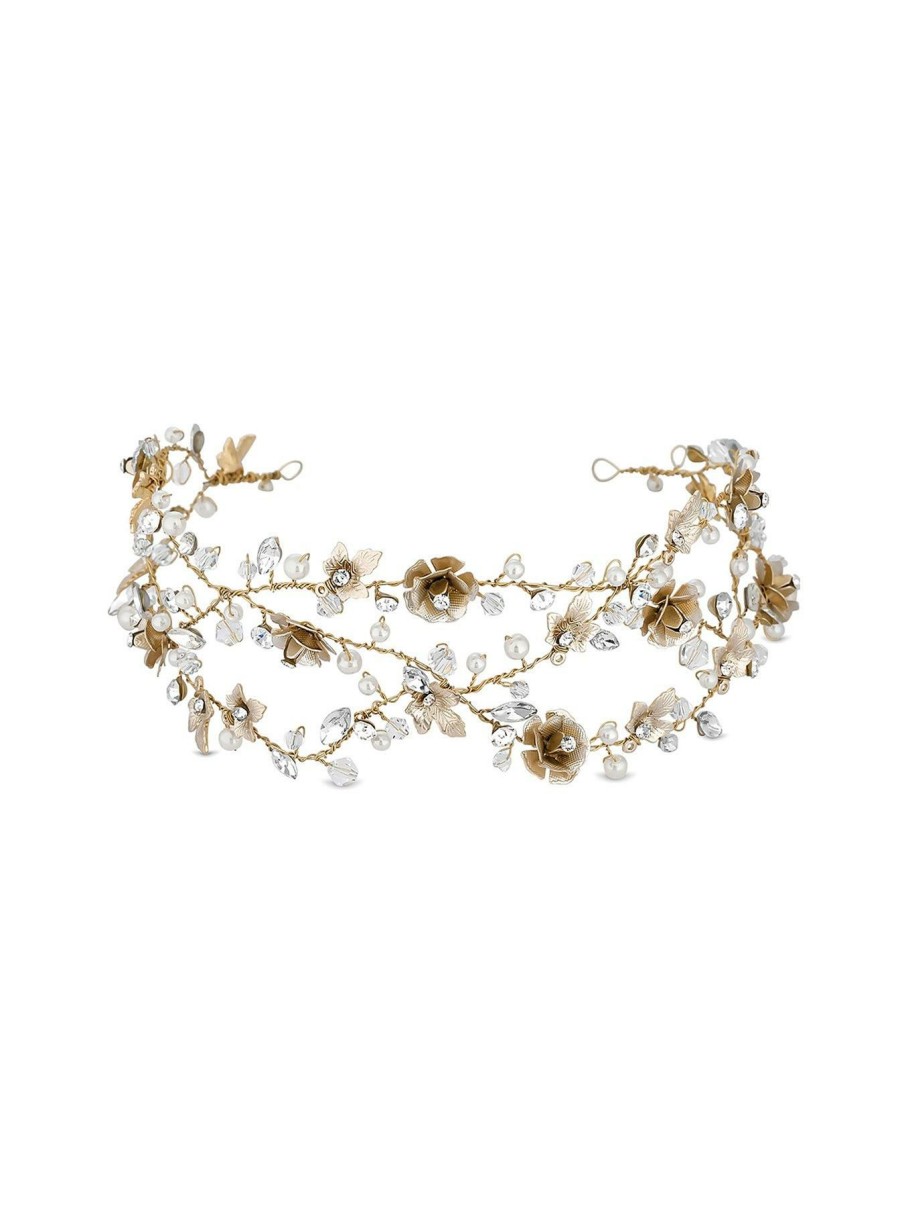 Accessories * | Jon Richard Limited Edition Sienna Pale Floral Hair Vine Gold One Colour