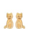 Accessories * | Love Discounts 9Ct Cat Stud Earrings Gold