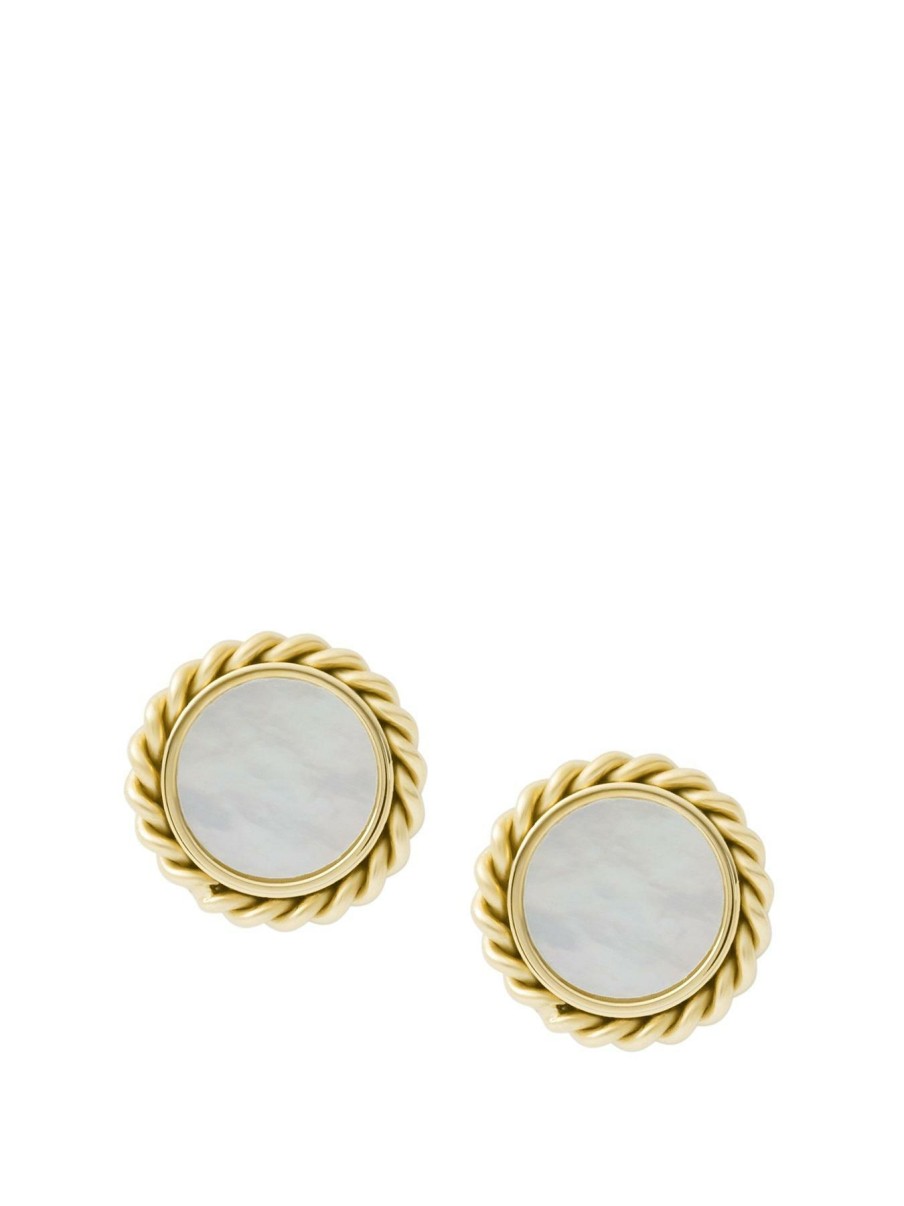 Accessories * | Fossil Premium Val Stainless Steel Ladies Earring Gold