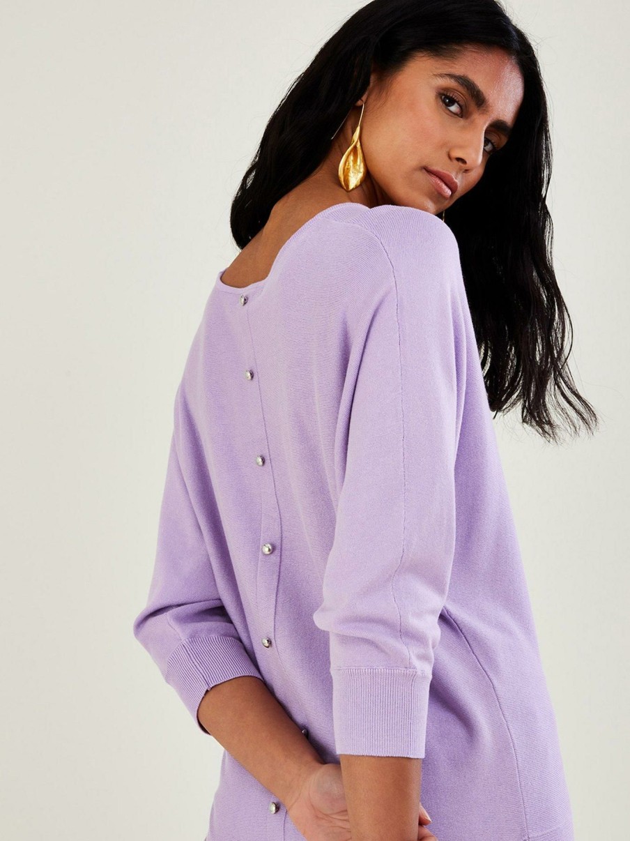 Clothing * | Monsoon Exquisite Gifts Button Back Scoop Jumper