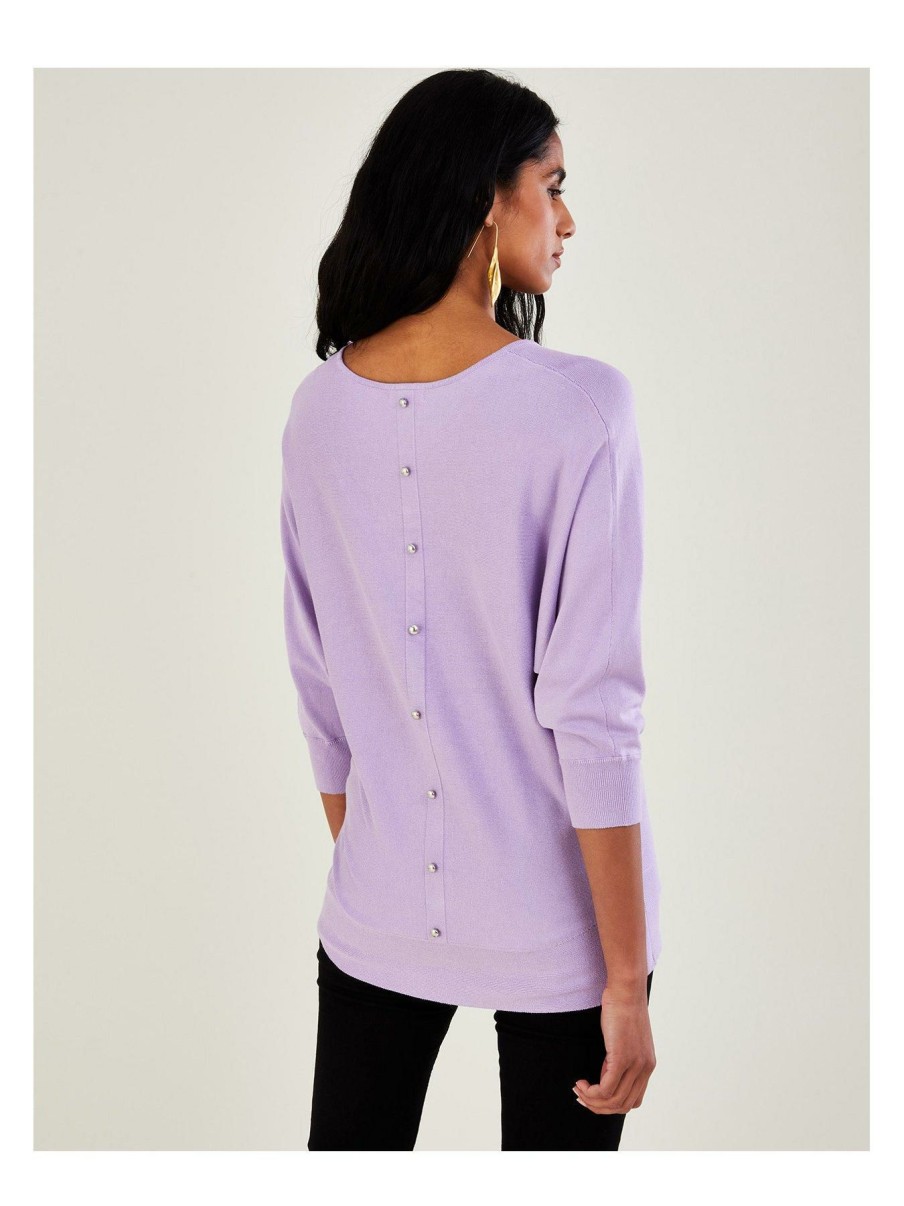 Clothing * | Monsoon Exquisite Gifts Button Back Scoop Jumper