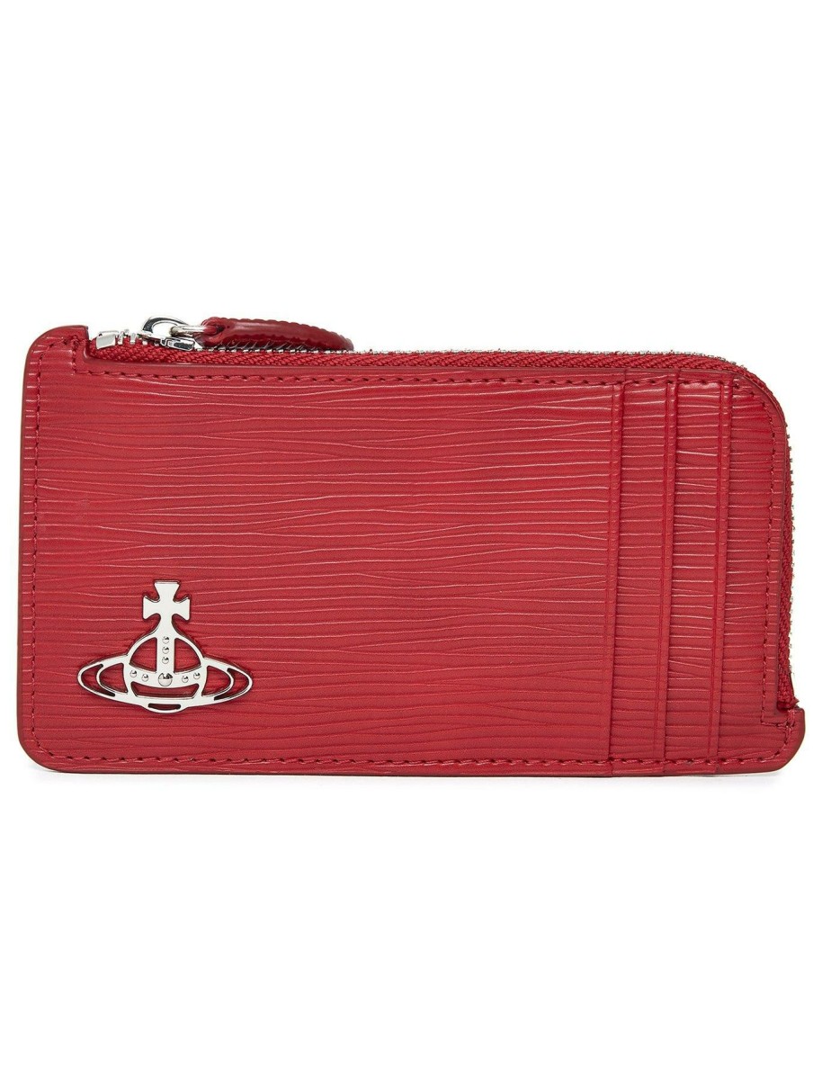 Accessories * | Vivienne Westwood Online Vegan Paglia Zip Card Holder